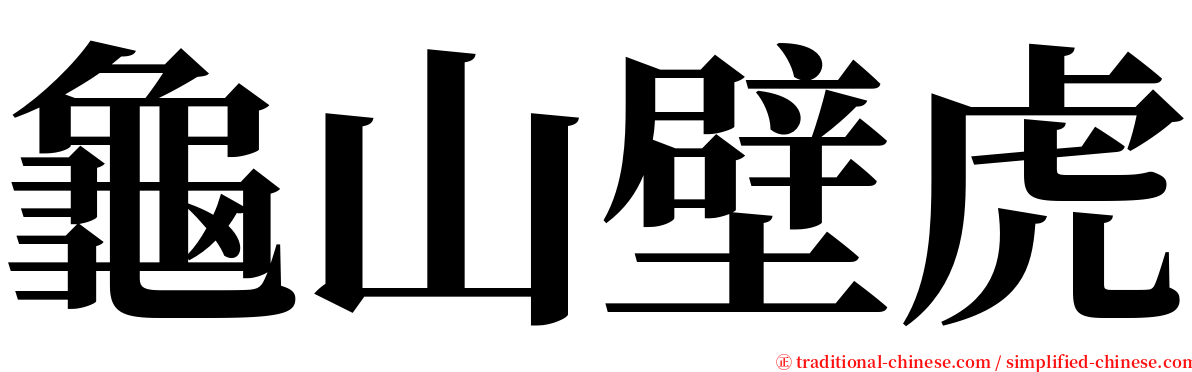 龜山壁虎 serif font