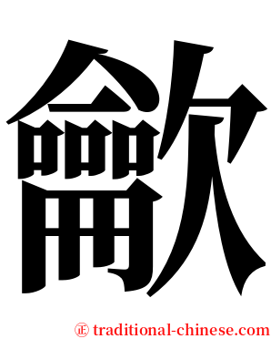 龡 serif font