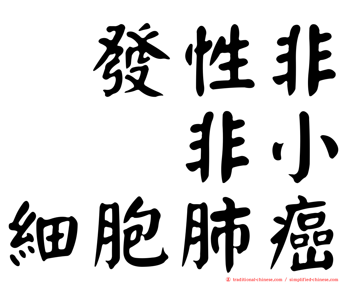 復發性非鱗狀非小細胞肺癌