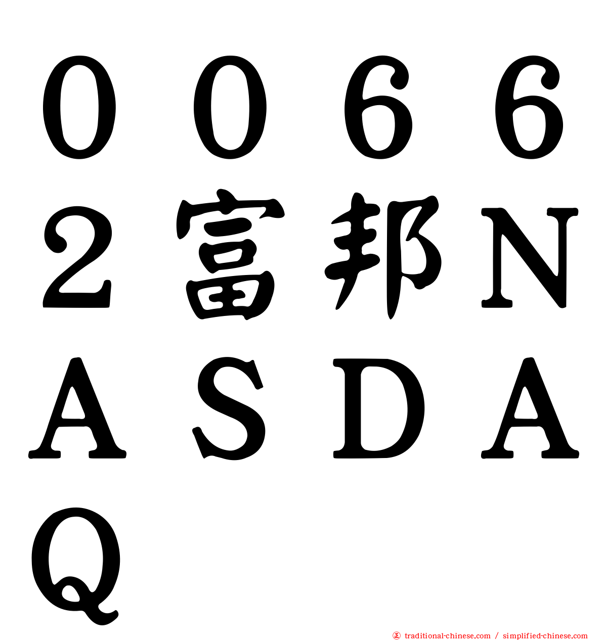 ００６６２富邦ＮＡＳＤＡＱ