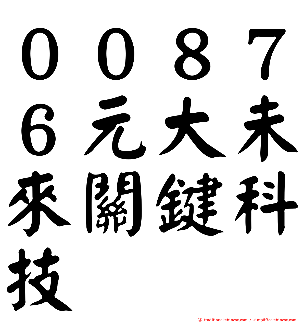 ００８７６元大未來關鍵科技