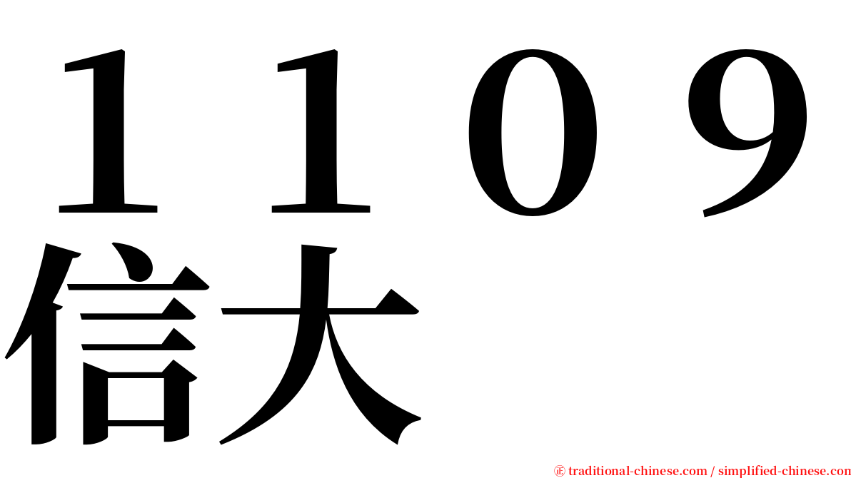 １１０９信大 serif font