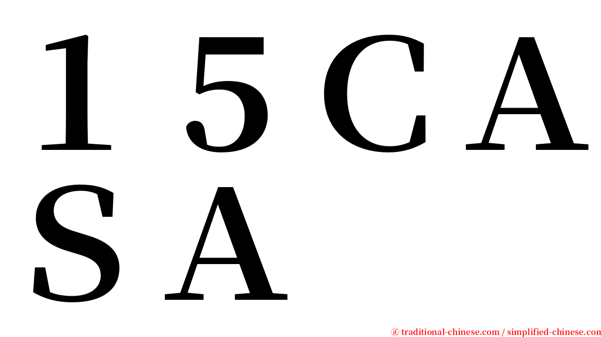 １５ＣＡＳＡ serif font