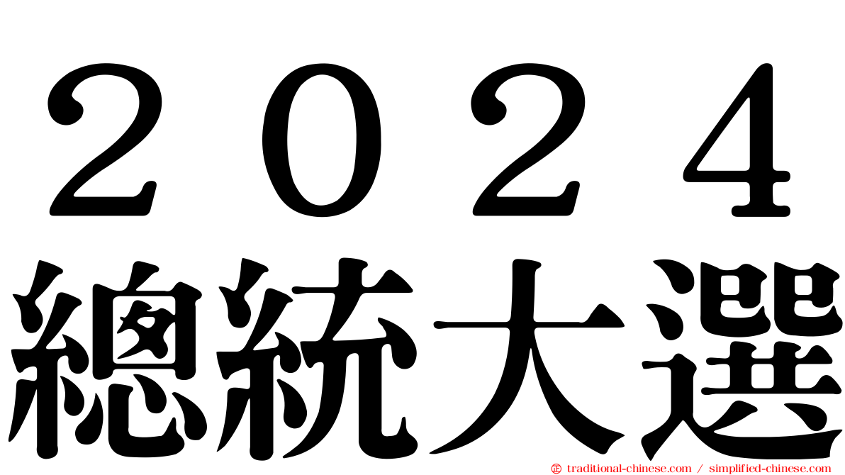 ２０２４總統大選