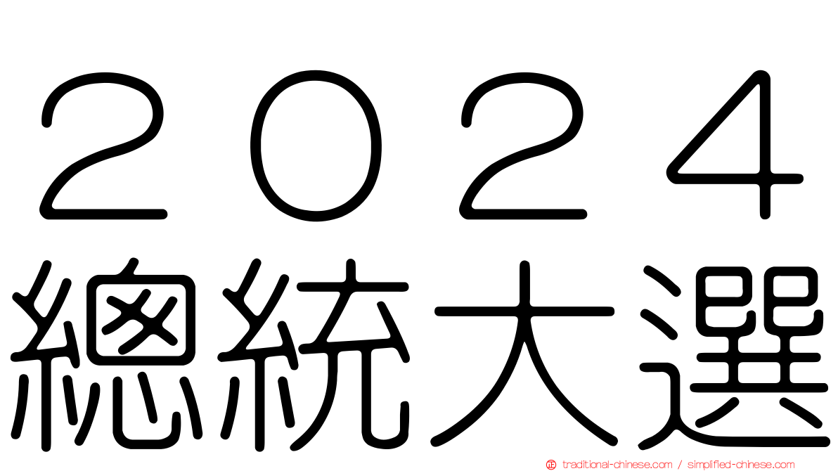 ２０２４總統大選