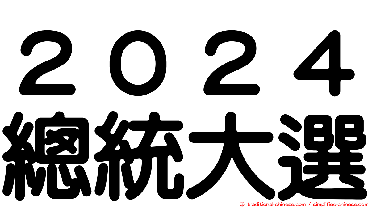 ２０２４總統大選