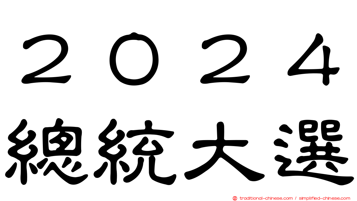 ２０２４總統大選