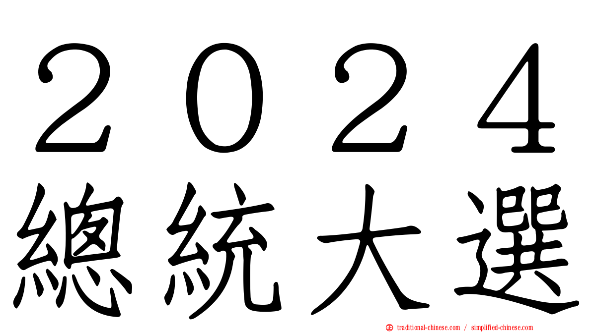 ２０２４總統大選