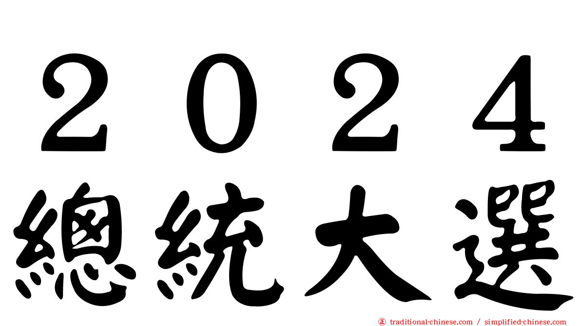 ２０２４總統大選