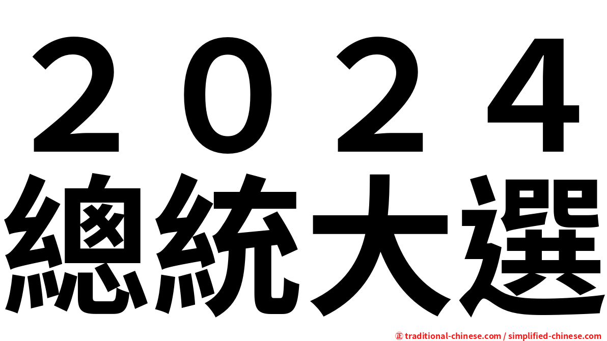 ２０２４總統大選