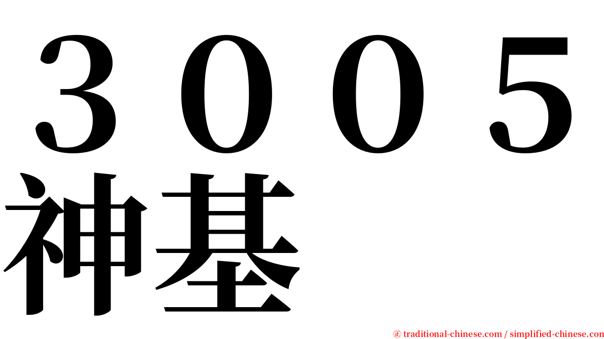 ３００５神基 serif font