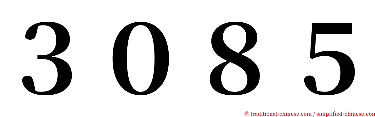 ３０８５ serif font