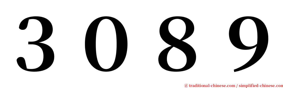 ３０８９ serif font