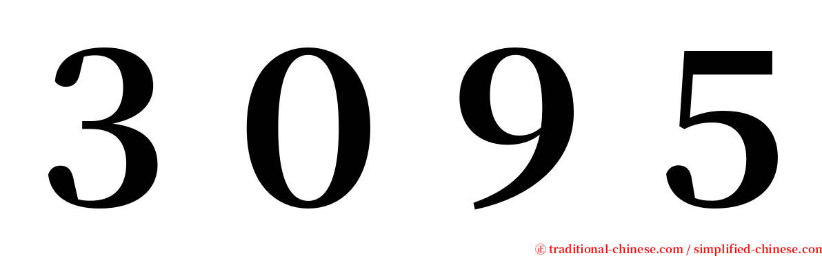 ３０９５ serif font