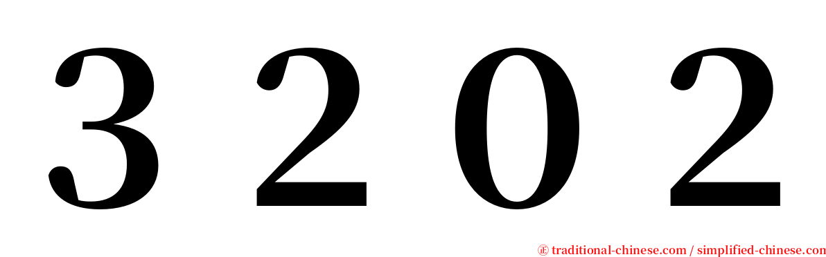 ３２０２ serif font