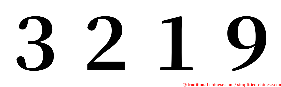 ３２１９ serif font