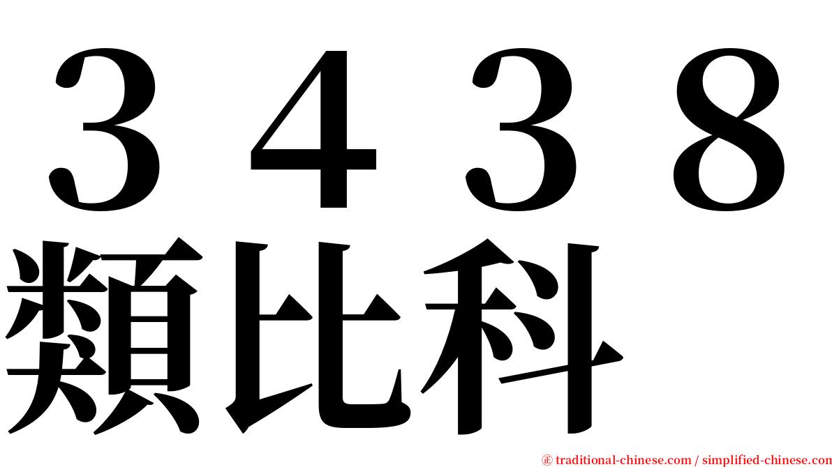 ３４３８類比科 serif font