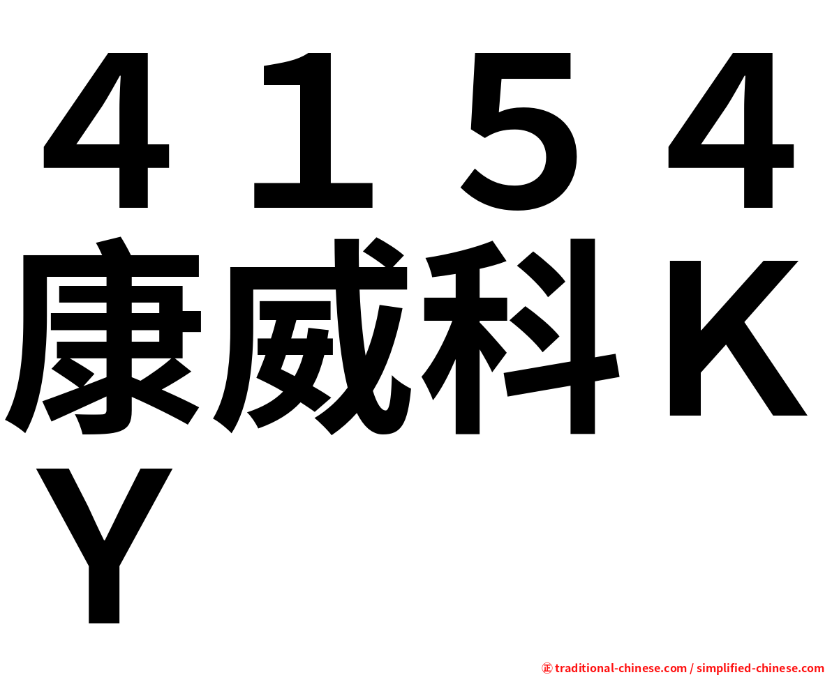 ４１５４康威科ＫＹ
