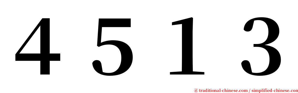 ４５１３ serif font