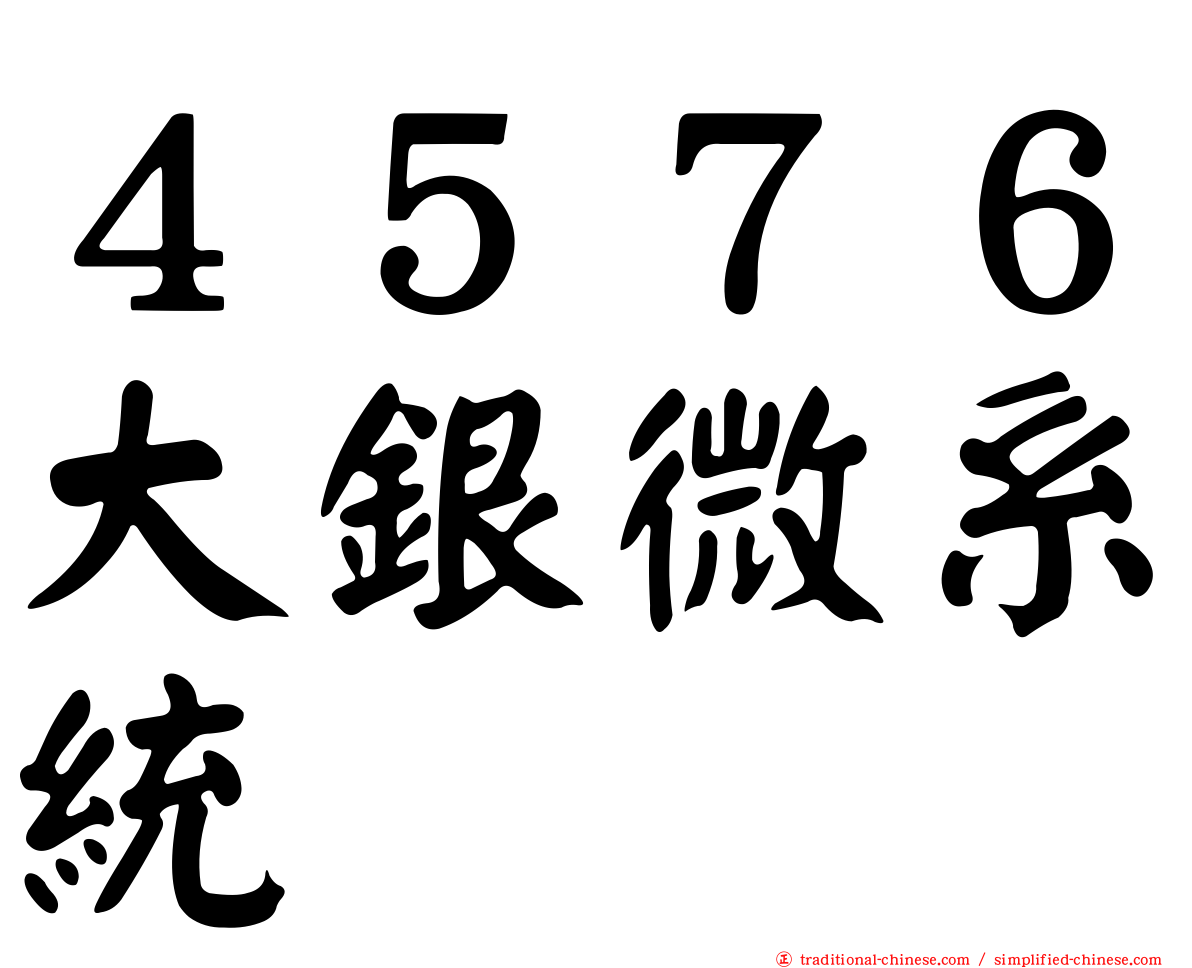 ４５７６大銀微系統