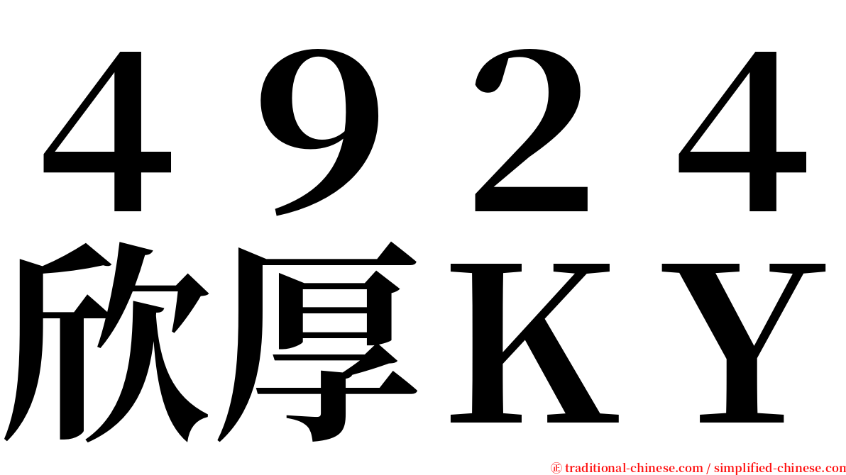 ４９２４欣厚ＫＹ serif font