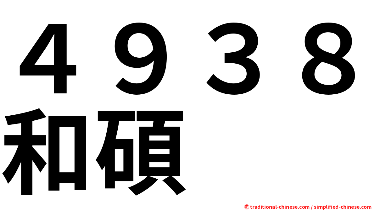 ４９３８和碩