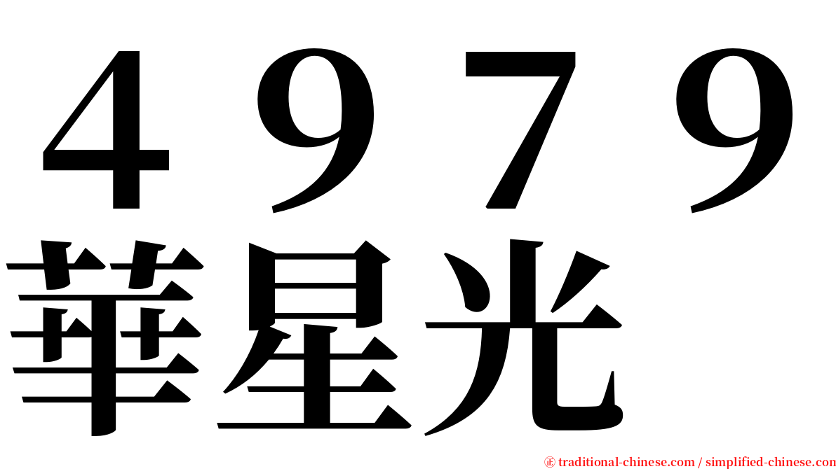 ４９７９華星光 serif font