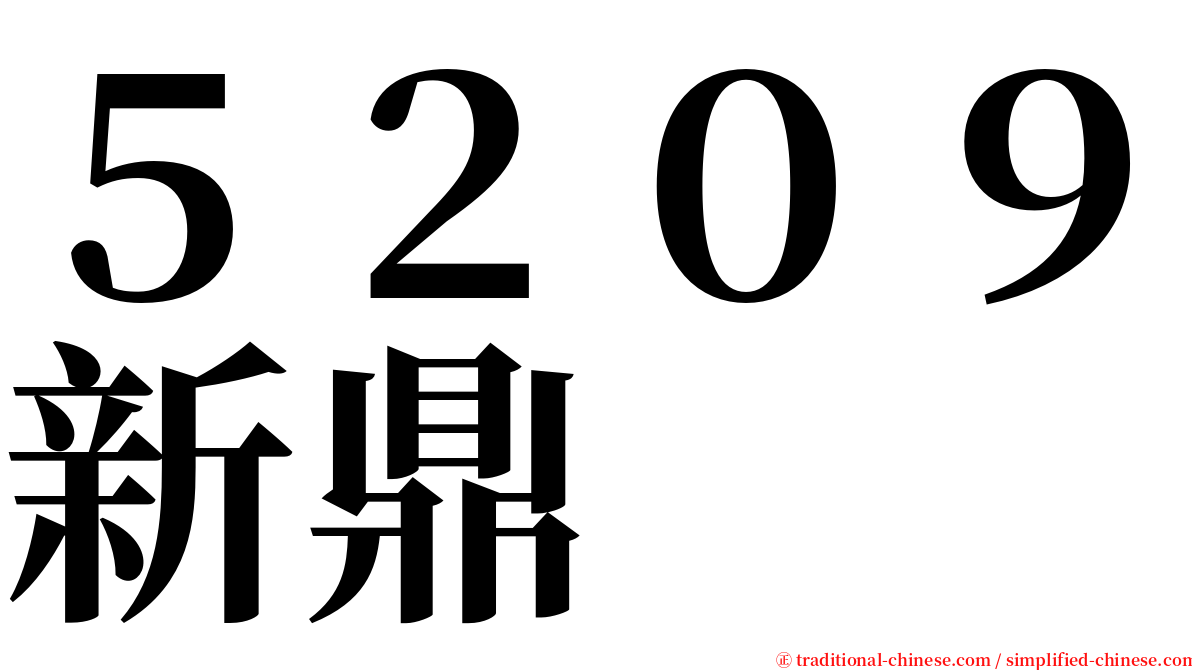 ５２０９新鼎 serif font