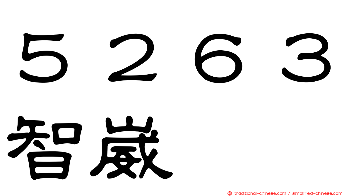 ５２６３智崴