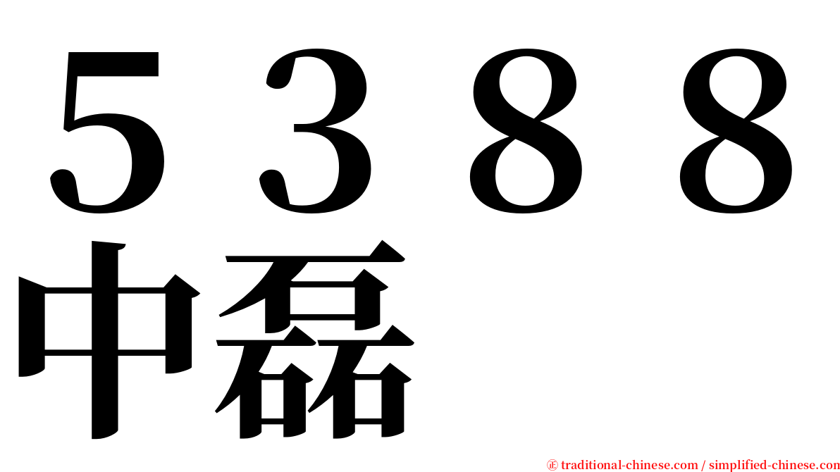 ５３８８中磊 serif font