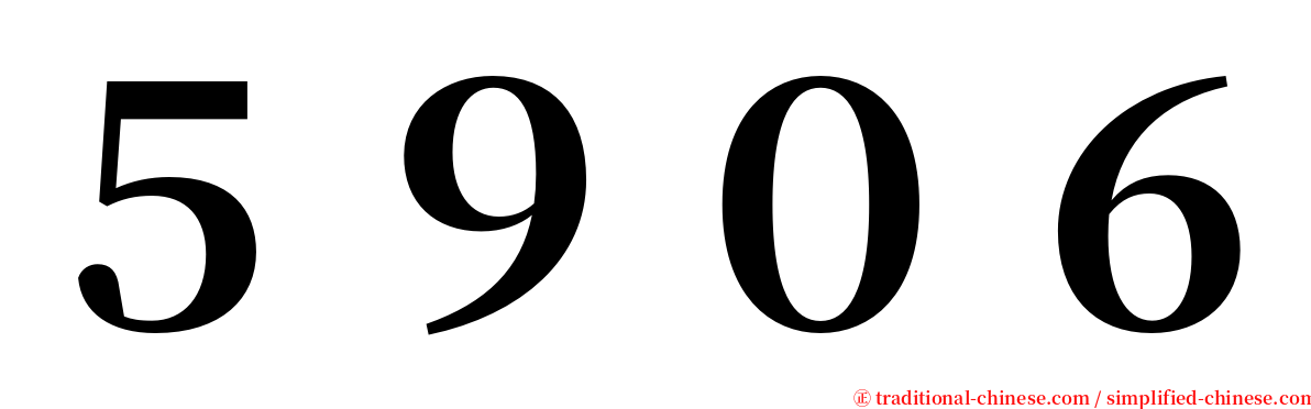 ５９０６ serif font