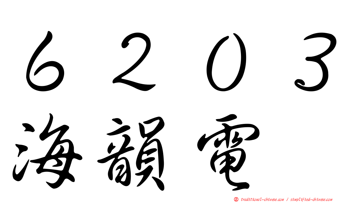 ６２０３海韻電