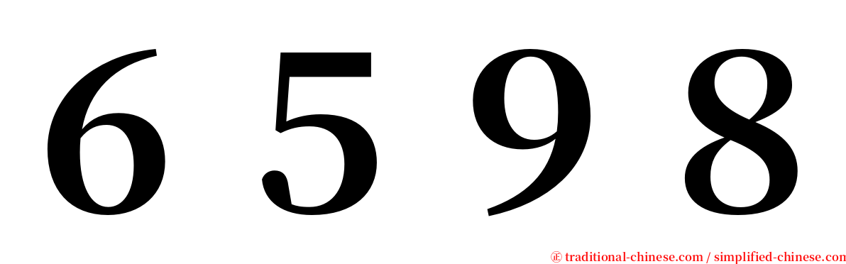 ６５９８ serif font