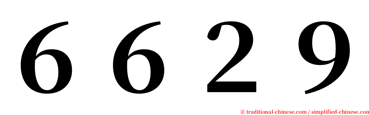 ６６２９ serif font