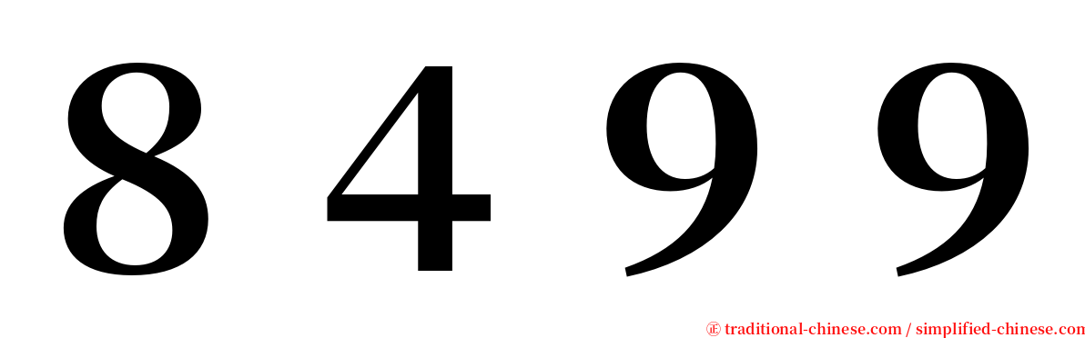 ８４９９ serif font