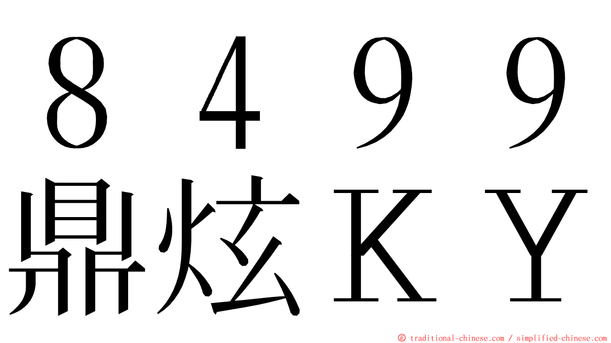 ８４９９鼎炫ＫＹ ming font