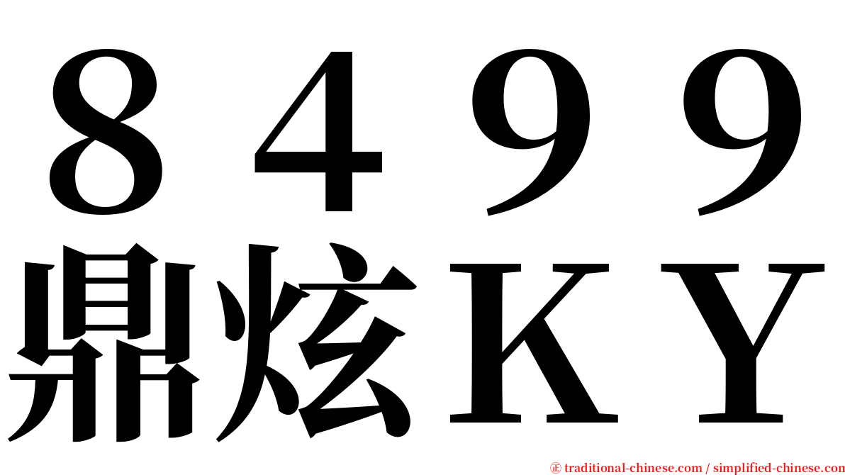 ８４９９鼎炫ＫＹ serif font