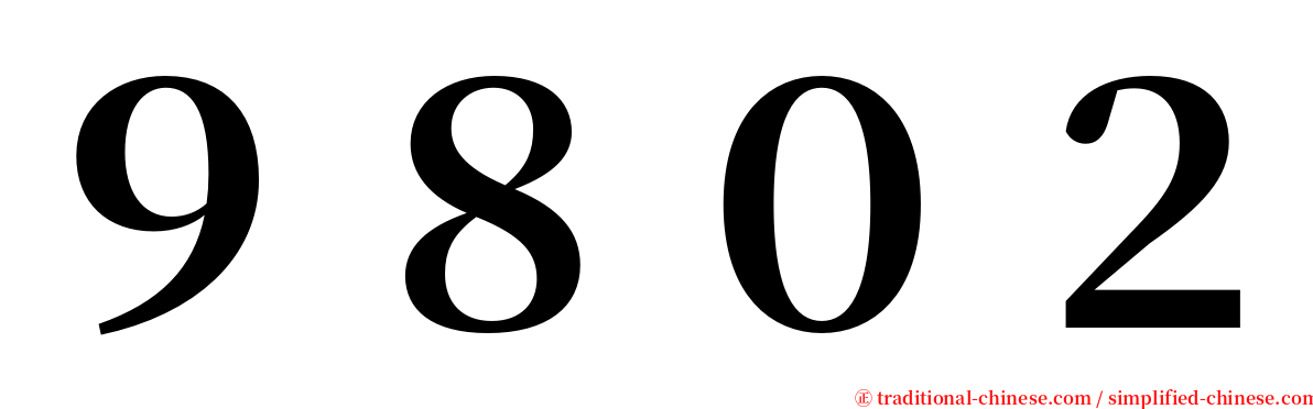 ９８０２ serif font