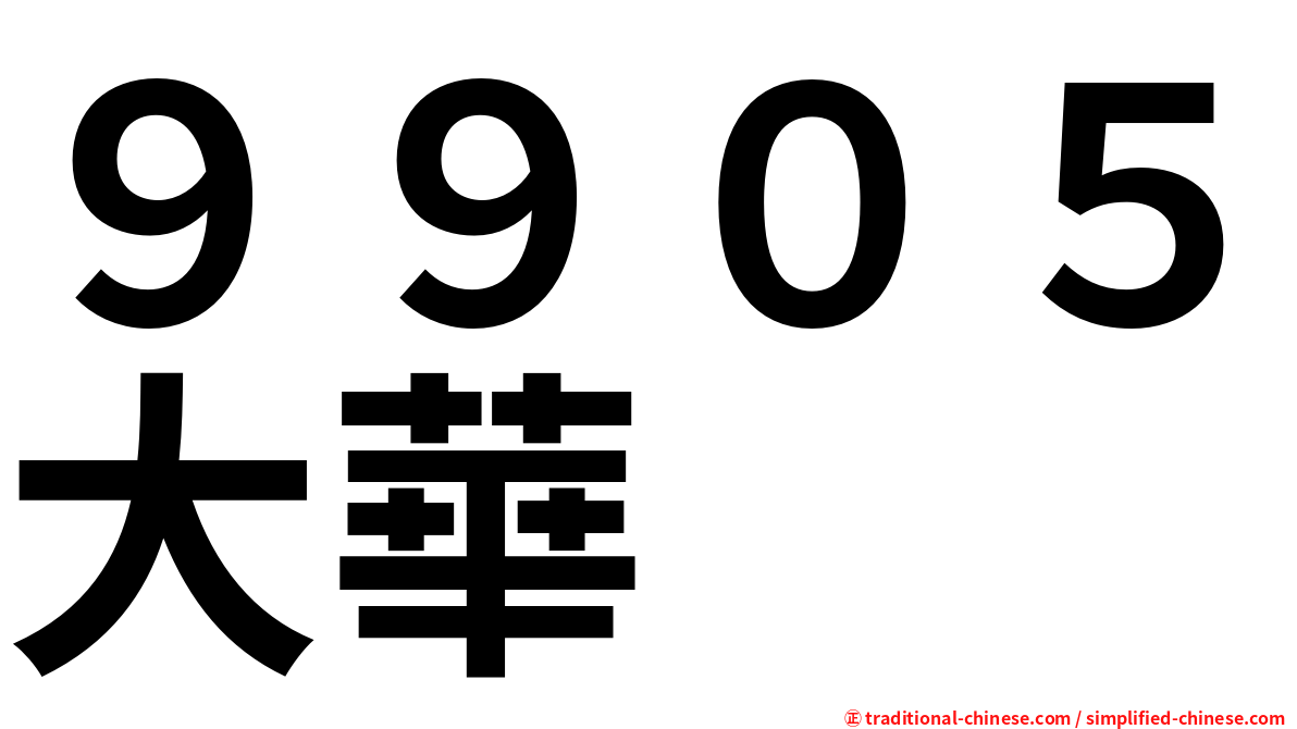 ９９０５大華