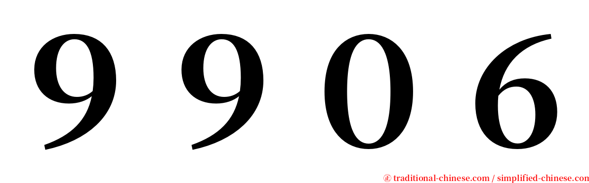 ９９０６ serif font