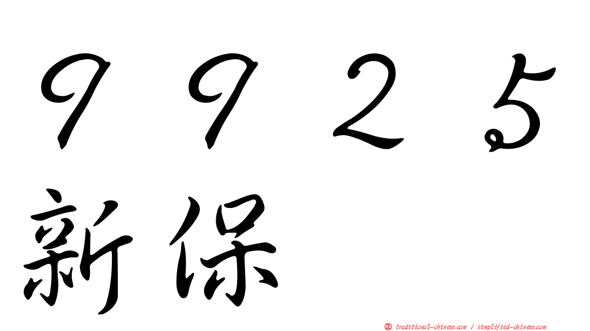 ９９２５新保