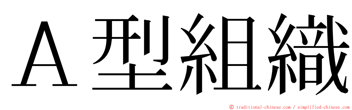 Ａ型組織 ming font