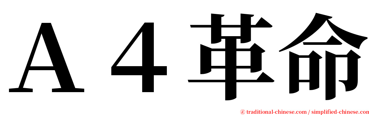 Ａ４革命 serif font