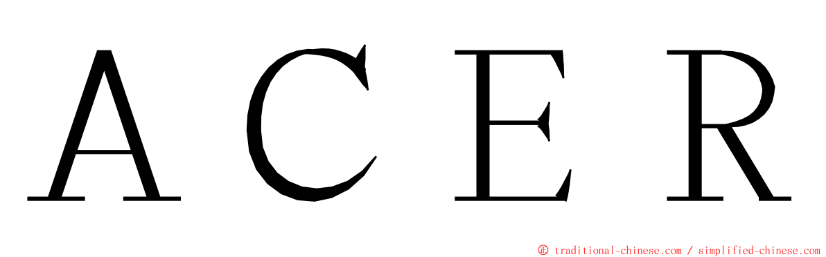 ＡＣＥＲ ming font