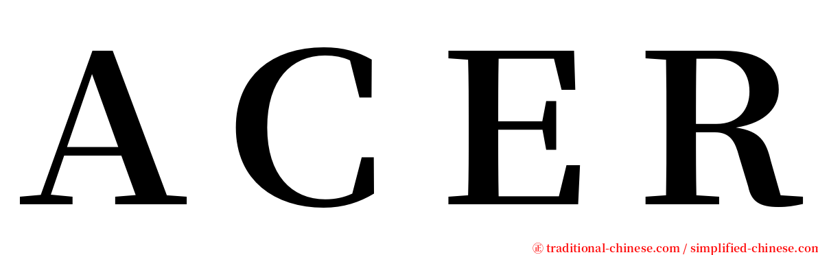 ＡＣＥＲ serif font