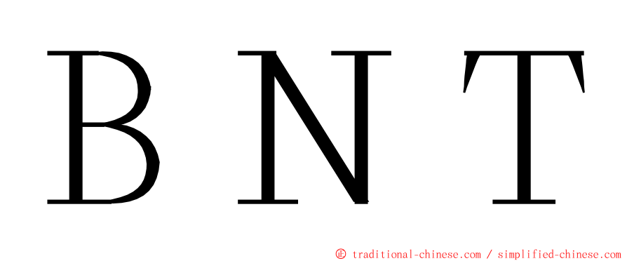 ＢＮＴ ming font