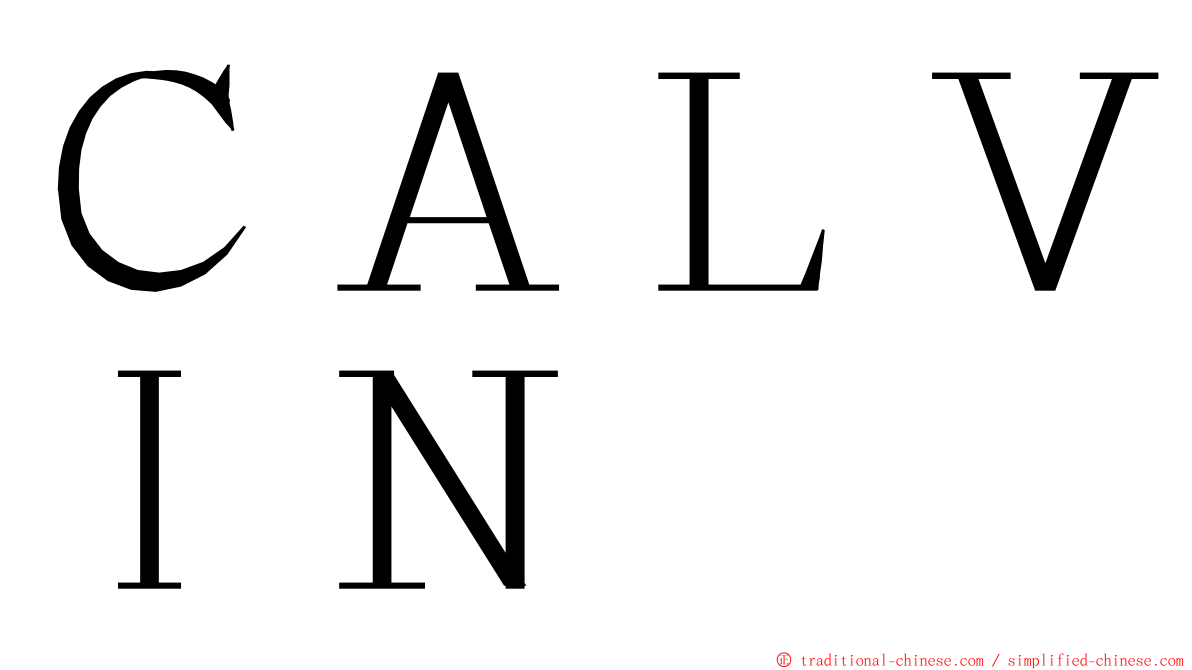 ＣＡＬＶＩＮ ming font