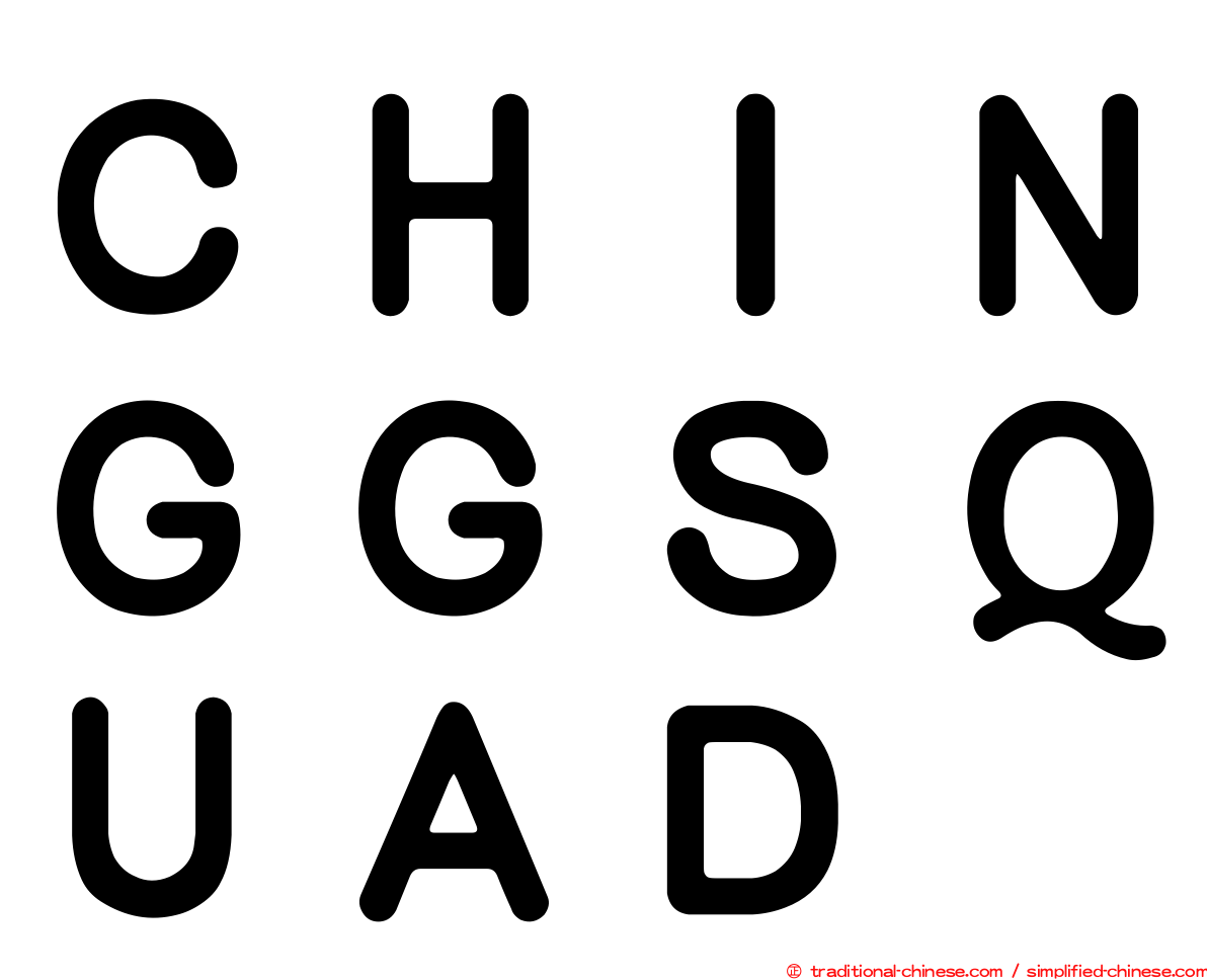 ＣＨＩＮＧＧＳＱＵＡＤ