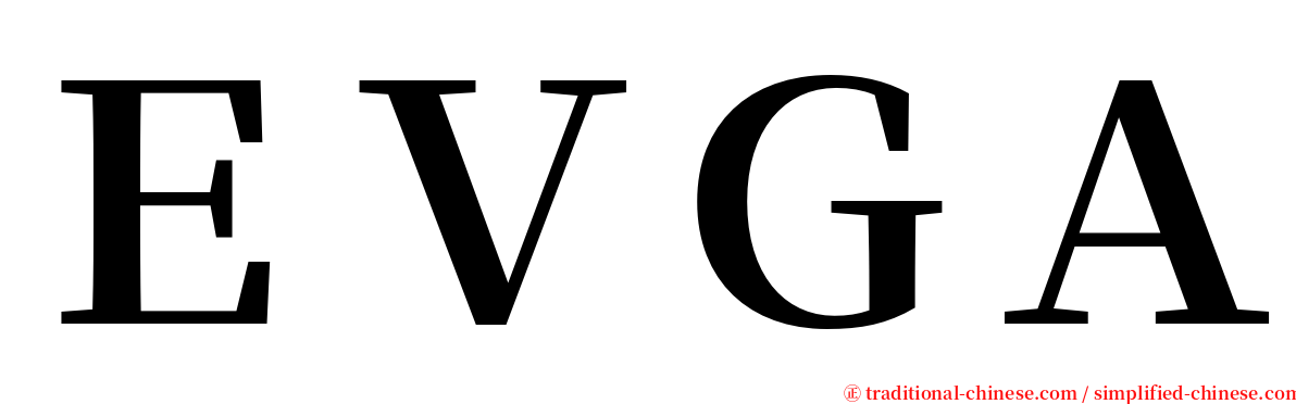 ＥＶＧＡ serif font