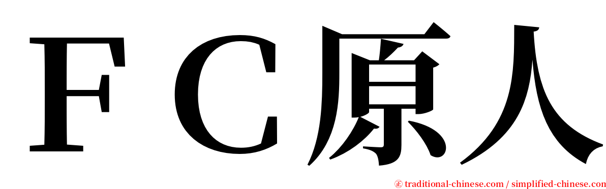 ＦＣ原人 serif font